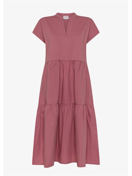 short dress mixed fabric ss SUN 68 | T3522257